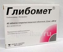GLIBOMET 0,4+0,0025 tabletkalari N40