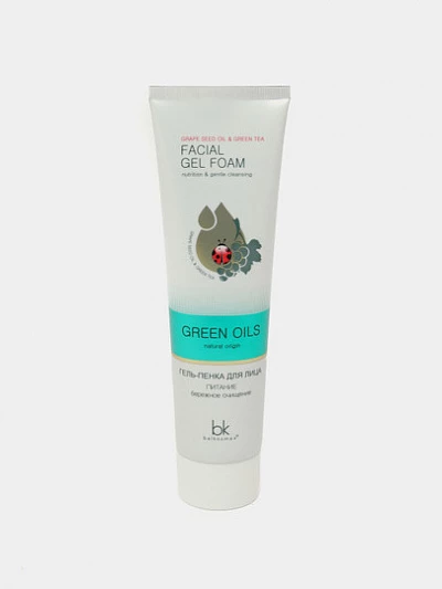 Гель-пенка для лица Belcosmex Green Oils, питание бережное очищение, 100 г