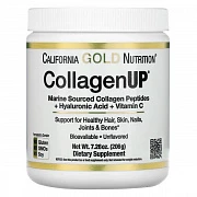 Коллаген порошок, морской гидролизованный коллаген, гиалуроновая кислота и витамин C, с нейтральным вкусом, 206 гр