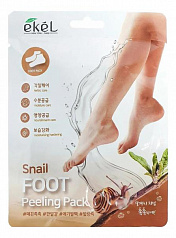 Пилинг-носочки с муцином улитки snail foot peeling pack 5535 Ekel (Корея):uz:Salyangoz musinli salyangoz oyoq peeling to'plami bilan peeling paypoqlari 5535 Ekel (Koreya)