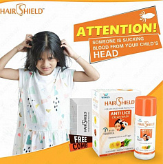 Шампунь против вшей Hair Shield:uz:Soch Shildiga qarshi shampun