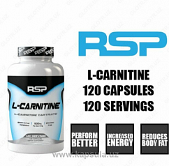 Rsp nutrition, л-карнитин, 120 капсул:uz:Rsp nutrition, L-karnitin, 120 kapsul