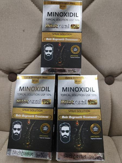 Mitotrexal (Minoxidil) 10% лосьон для волос и бороды (Индия):uz:Mitotrexal (Minoxidil) 10% Soch va soqol uchun loson (Hindiston)