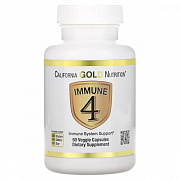 California Gold Nutrition, Immune 4, средство для укрепления иммунитета, 60 вегетарианских капсул