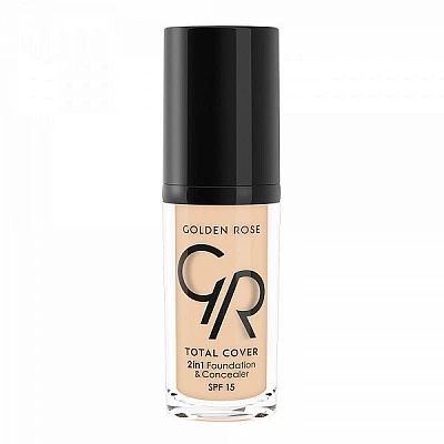 Тональный крем-корректор total cover 2in1 foundation & concealer №11-3366 Golden Rose:uz:Jami qoplama 2da 1 tonal krem ​​va konsiler №11-3366 Golden Rose