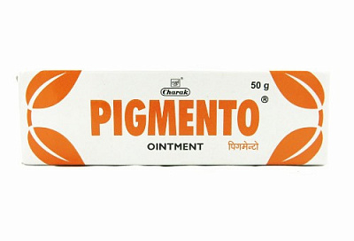 Крем от витилиго Pigmento Ointment, Charak, 50 gr.:uz:Vitiligoga qarshi Pigmento krem (malxam, malham) Charak, 50 gr.