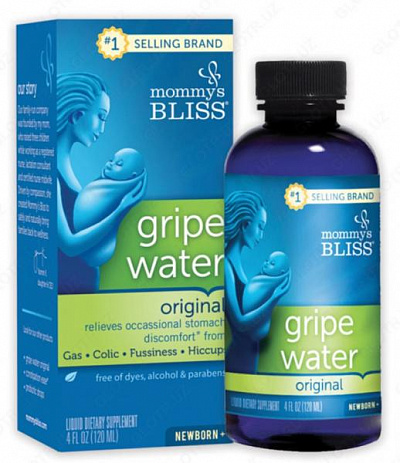 витаминки:uz:Chaqaloqlar uchun arpabodiyon suvi gazlar va kolikaga qarshi Mommy's Bliss Gripe Water (120 ml.)