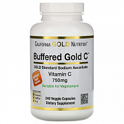Kaliforniya oltin oziqlantiruvchi buferli vitamin C qopqoqlari, 750 mg, 240 sabzavotli kapsulalar