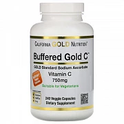 Буферизованный витамин C в капсулах California Gold Nutrition, 750 мг, 240 растительных капсул
