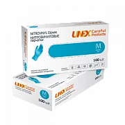 Нитровиниловые Перчатки Mедицинские UNEX Group Размеры: XL / L / M / S