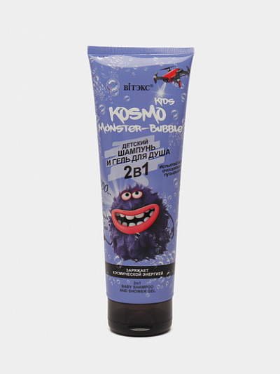 Шампунь и гель для душа Витэкс 2 в 1 Kosmo Kids MONSTER-Bubble, монстр, 250 мл