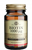 Таблетки биотина для здоровой кожи и волос Solgar Biotin 1000mg (250 шт.):uz:Sog'lom teri va sochlar uchun biotin tabletkalari Solgar Biotin 1000mg (250 dona)