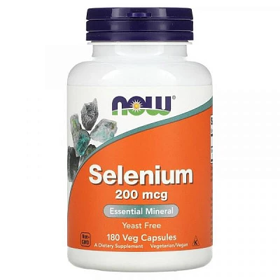 Селен (Selenium), Now Foods, 200 мкг, 180 капсул:uz:Selenium, Now Foods, 200 mkg, 180 kapsulalar