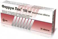 FERRUM LEK tabletkalari 100mg N30