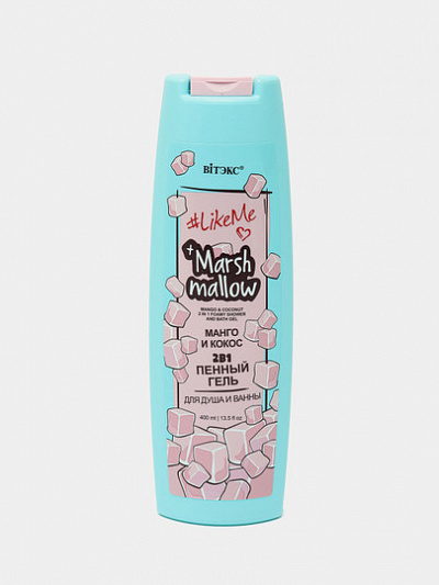 Гель Витэкс LikeMe Marshmallow Манго и кокос, для душа и ванны, 400 мл