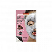 Глубоко очищающая кислородная маска для лица deep purifying yellow o2 bubble mask 5536 purederm (Корея)