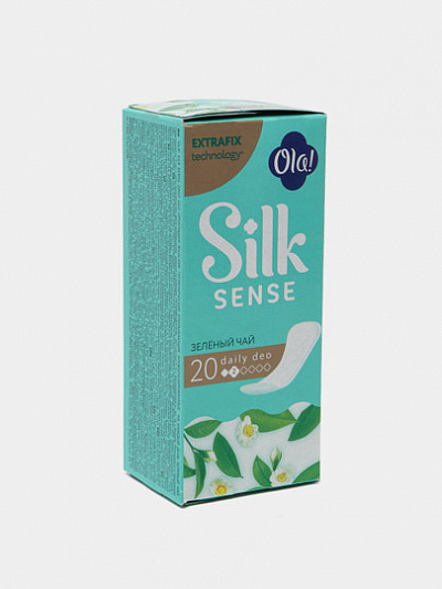 Прокладки Ola! Silk Sense Daily Deo Зеленый чай, 2 капли, 20 шт