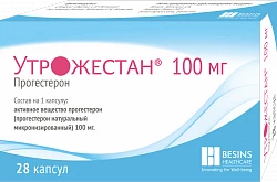 УТРОЖЕСТАН капсулы 100мг N28