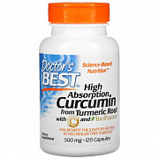 Doktorning eng yaxshi, yuqori so'rilishi mumkin bo'lgan kurkumin, 500 mg, 120 kapsul