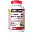 Цитрат кальция, магнезия и цинк Kirkland Signature Kirkland Calcium citrate magnesium zinc (500 шт.):uz:Kaltsiy sitrat, magniy va sink  Kirkland Signature Kirkland Calcium citrate magnesium zinc 500 dona