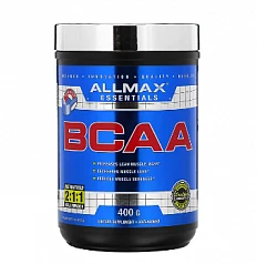 Аминокислоты ALLMAX, BCAA, растворимый порошок 2: 1: 1, без добавок, 400 г (14,11 унции):uz:ALLMAX Aminokislotalar, BCAA, 2:1:1 Tezkor kukun, qo'shimchalarsiz, 14,11 oz (400 g)