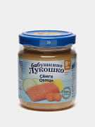 Пюре Бабушкино Лукошко, Семга-овощи для детей, с 8 месяцев, 100 г