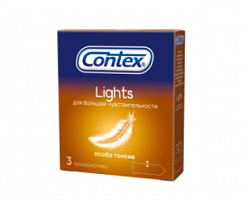 Презервативы Contex Lights № 3 (особо тонкие):uz:Contex Lights №3 prezervativ (juda yupqa)