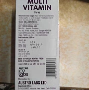 Multivitaminli sirop Multi vitamin syrup Austro lab