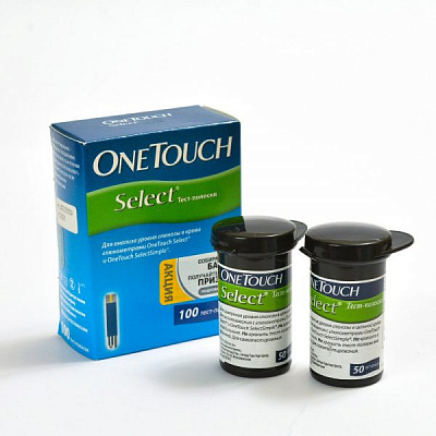 Тест-полоски "One Touch Select" №50:uz:"One Touch Select" test tasmalari