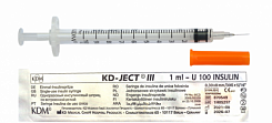 Шприц инсулиновый 1МЛ U-100 KDM Германия:uz:Insulin shprits 1ML U-100