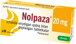 NOLPAZA tabletkalari 20mg N28