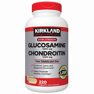 Таблетки Глюкозамина с Хондроитином натуральные компоненты:uz:Chondroitin tabiiy ingredientlari bilan glyukozamin tabletkalari