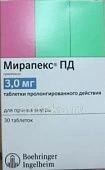 МИРАПЕКС ПД 0,003 таблетки N30