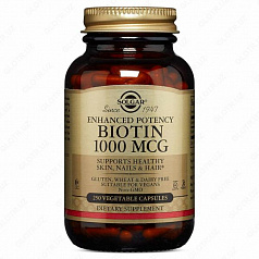 Таблетки биотина для здоровой кожи и волос Solgar Biotin 1000mg (250 шт):uz:Sog'lom teri va sochlar uchun biotin tabletkalari Solgar Biotin 1000 mg (250 dona)