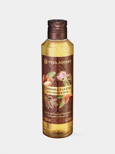 Масло для душа Yves Rocher with Argan & Rose, 200 мл