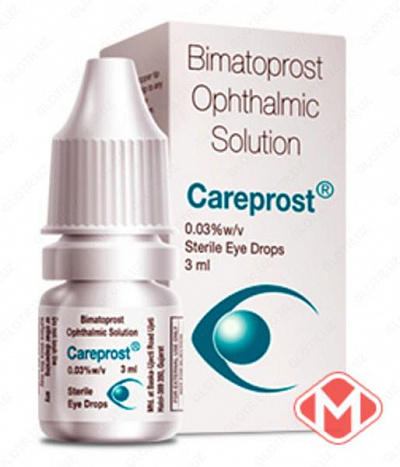 Средство для увеличения ресниц Careprost (Карепрост) Bimatoprost Ophthalmic Solution:uz:Kirpiklarni ostirish uchun vositalar Careprost (Kareprost) Bimatoprost oftalmik eritma