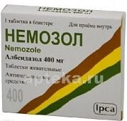 НЕМОЗОЛ 0,4 таблетки жевательные N1