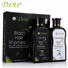 Шампунь для мужчин от седых волос DEXE BLACK HAIR