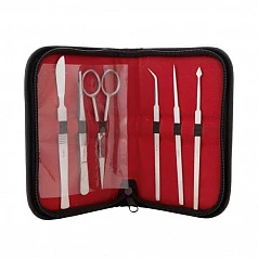 Набор инструментов из нержавеющей стали для препарирования:uz:Zanglamaydigan po'latdan ajratish asboblari to'plami