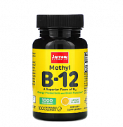 Jarrow Formulas, метил B12, лимон, 1000 мкг, 100 жевательных пастилок