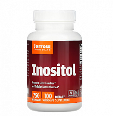 Инозитол Jarrow Formulas, инозитол, 750 мг, 100 вегетарианских капсул:uz:Jarrow formulalari Inositol, Inositol, 750 mg, 100 Veg Kapsulalar