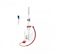 Byuretka, avtomatik, shisha, ptfe oraliq kran bilan, 25 ml 