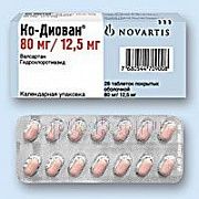 КО ДИОВАН 0,08/0,0125 таблетки N28