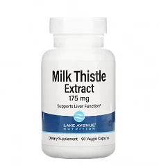 Экстракт расторопши Lake Avenue Nutrition, 175 мг, 90 растительных капсул:uz:Lake Avenue Nutrition sut qushqo'nmas ekstrakti, 175 mg, 90 sabzavotli kapsulalar