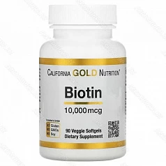 Биoтин, 10 000 мкг, 90 вeгeтapиaнcкиx кaпcул:uz:Bioti, MK 10 000, 90 vegetarian kapsulalarida