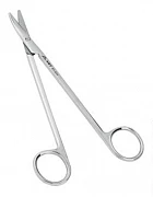 Ножницы горизонтально-изогнутые с пуговкой для разрезания повязок 185 мм