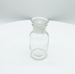 Склянка для реактивов 250 мл, широкое горло, притертая пробка, светлое стекло