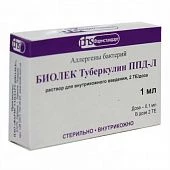 БИОЛЕК ТУБЕРКУЛИН ППД Л раствор для инъекций 1мл N10