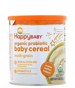 Органическая каша с пробиотиками для детей, мультизлаковая Happy Baby, 198 г
