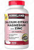 Цитрат кальция, магнезия и цинк Kirkland Signature Kirkland Calcium citrate magnesium zinc (500 шт.)